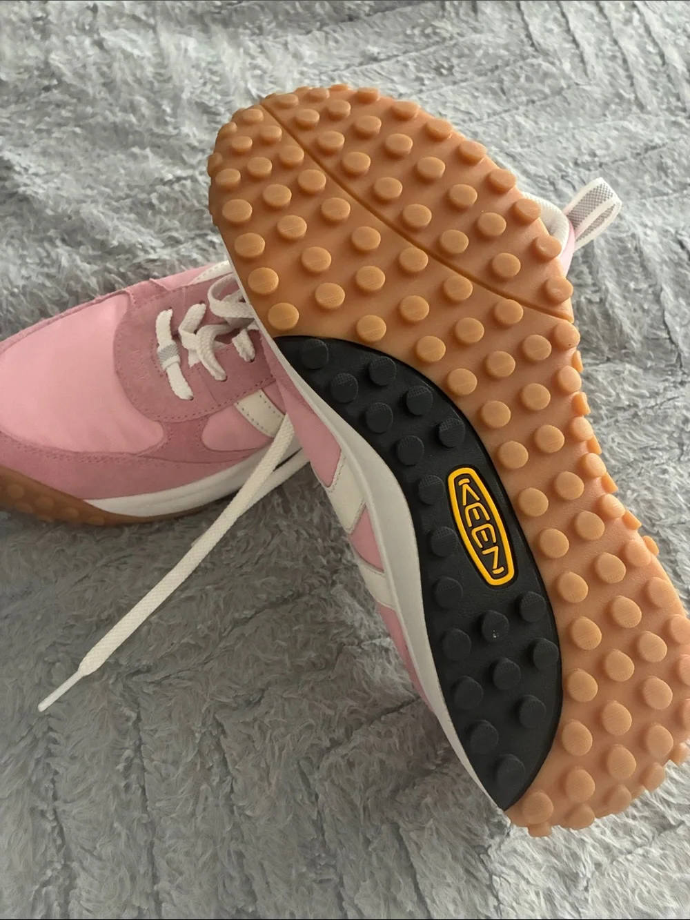 Keen Women's Pink Lace-Up Casual Sneakers